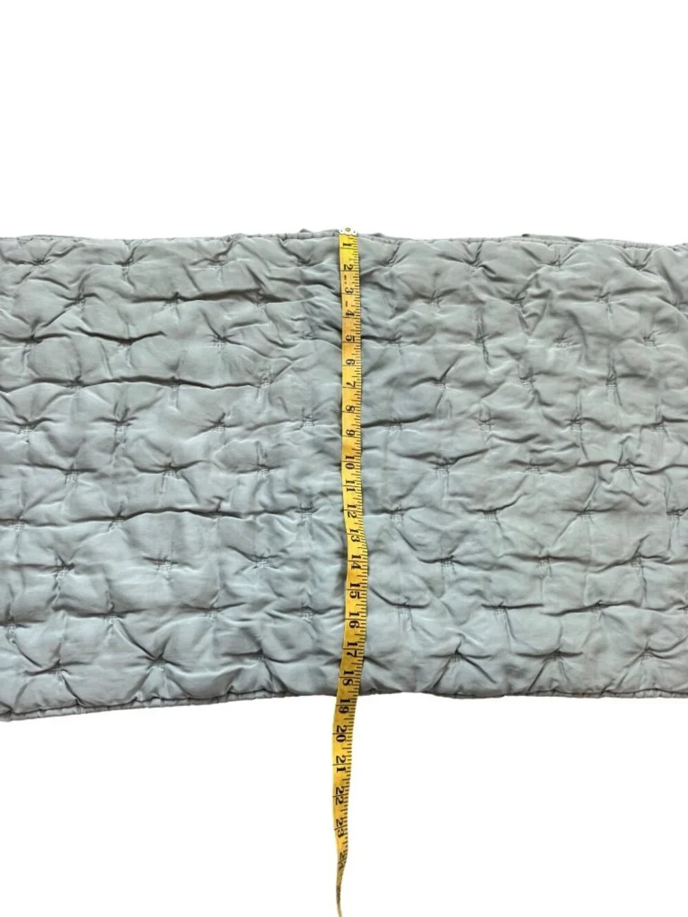 Pottery Barn King-Size Gray Green Quilted Pillow Sham 36 x 20 inch